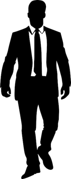 Vettore illustrazione della silhouette vettoriale dell'uomo d'affari