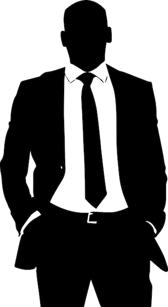 Business man vector silhouette illustration