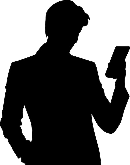 Business man vector silhouette illustration