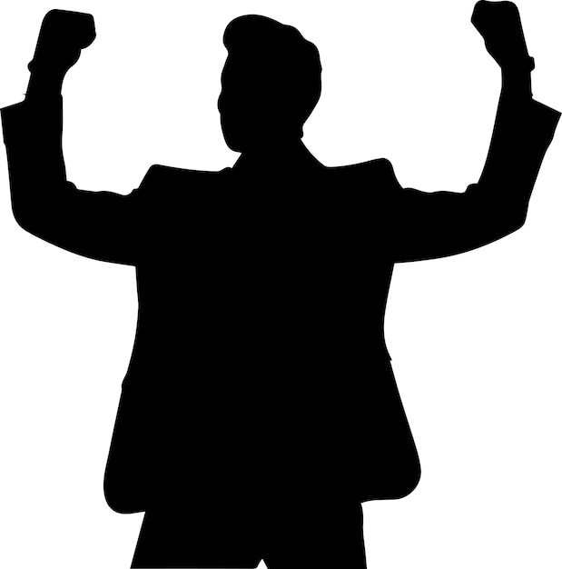 Business man vector silhouette illustration