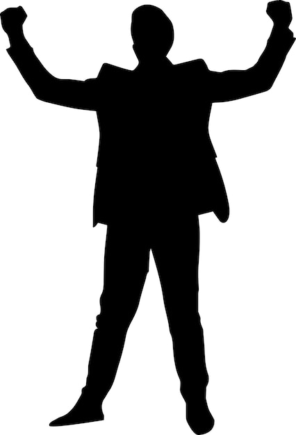 Business man vector silhouette illustration