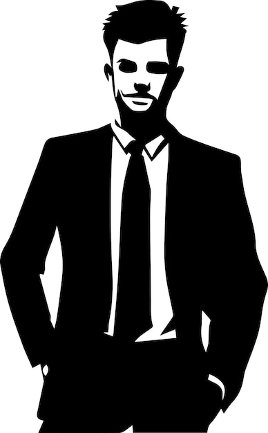 Business man vector silhouette illustration