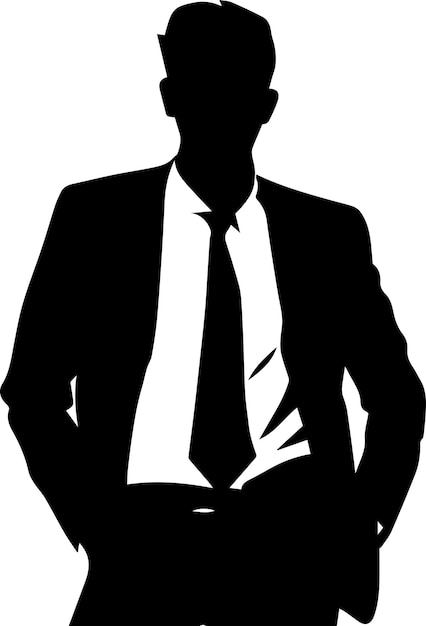 Business man vector silhouette illustration