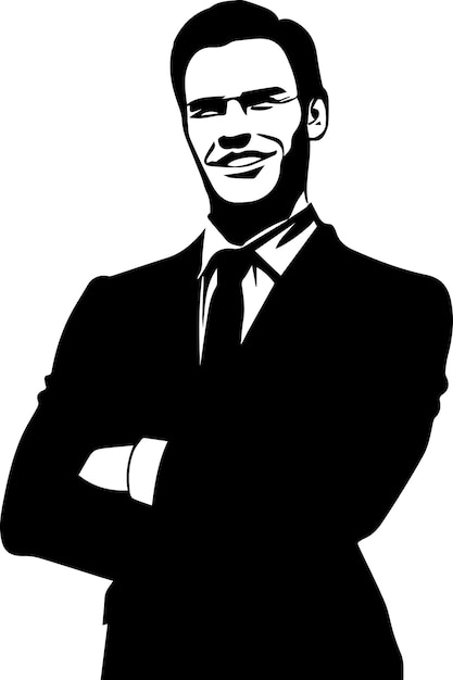 Business man vector silhouette illustration