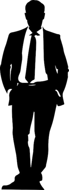 Business man vector silhouette illustration
