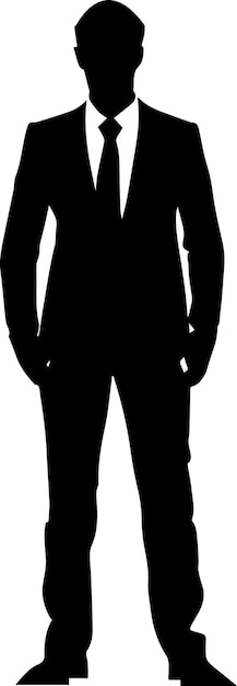 Business man vector silhouette illustration