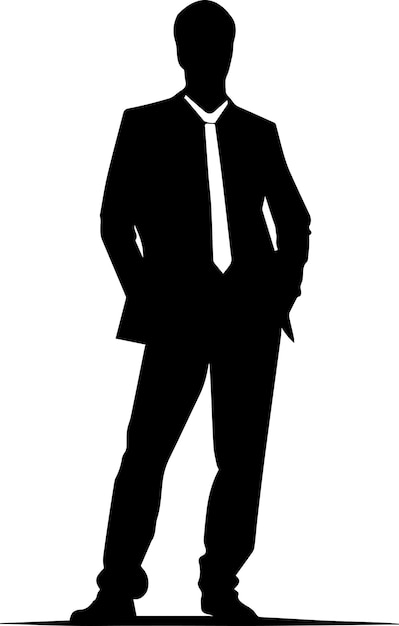 Business man vector silhouette illustration