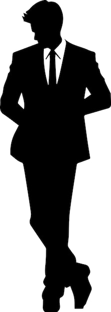 Business man vector silhouette illustration