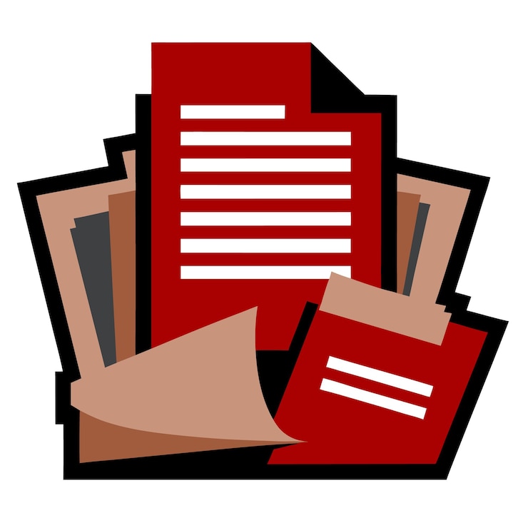 Vector business management documents organization concept