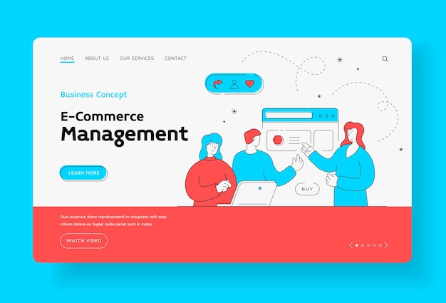 Business management and ecommerce concept