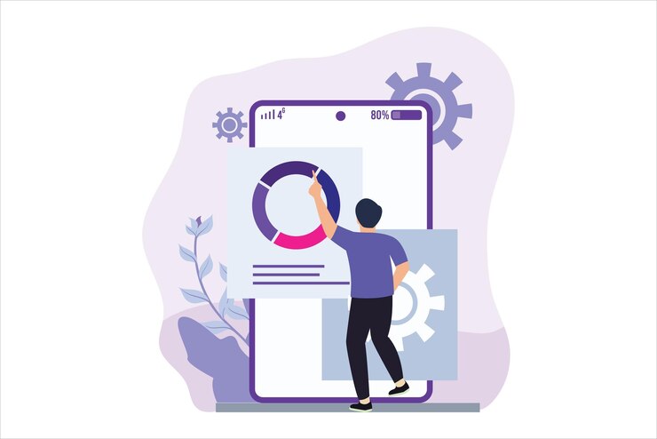 Vector business management flat design illustration
