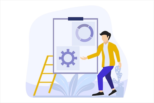 Business Management Flat Design Illustration