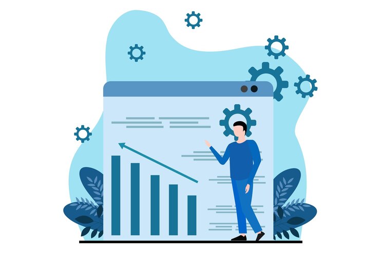 Vector business management flat design illustration