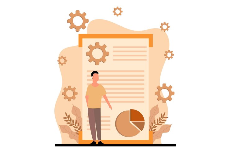 Vector business management flat design illustration