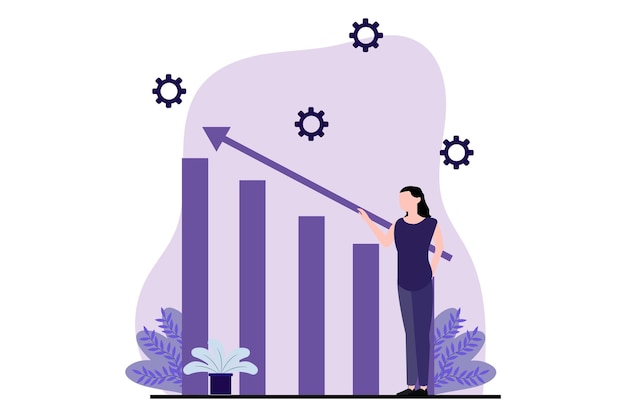 Business Management Flat Design Illustration