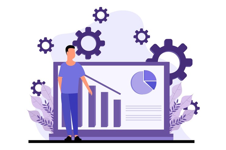 Vector business management flat design illustration