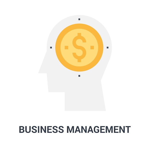 Business management icon concept