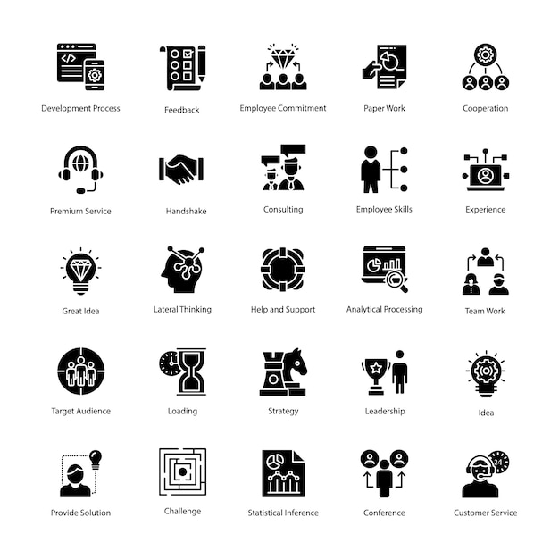 Business Management Vector Icons Pack