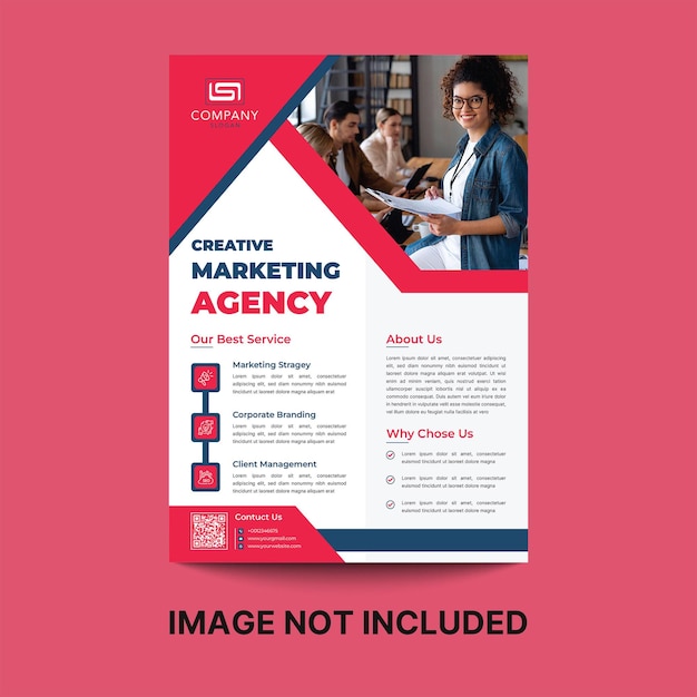 Business marketing agency flyer template