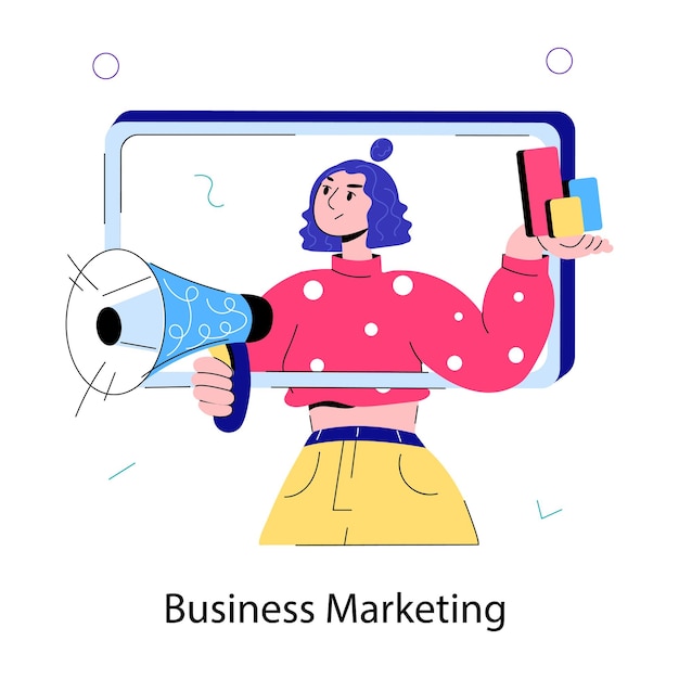 벡터 business marketing doodle mini illustration