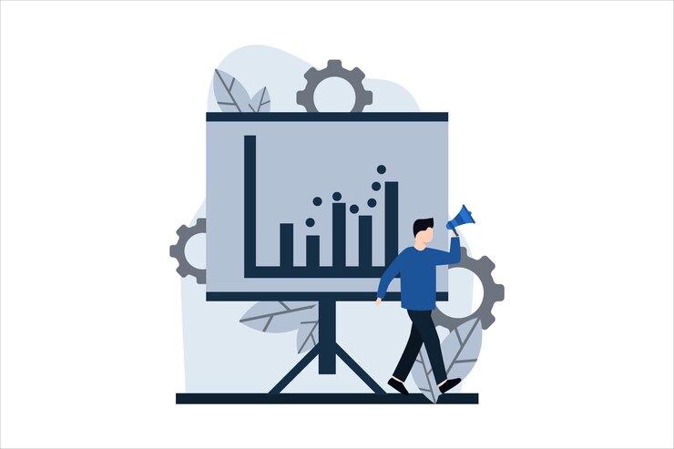 Vector business marketing flat design illustration