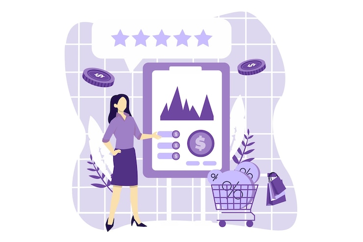 Vector business marketing flat design illustration