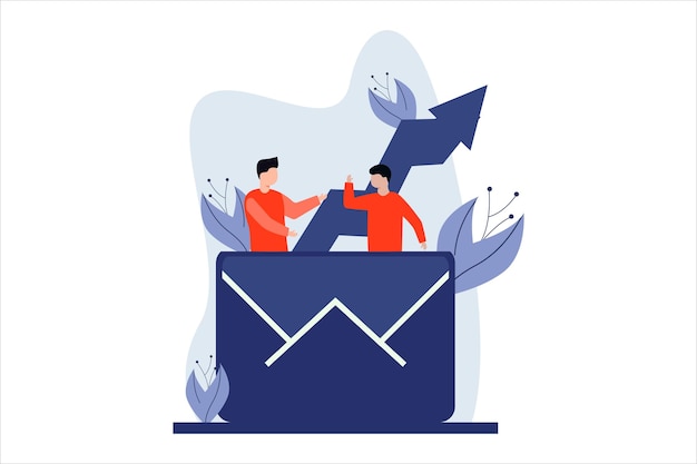 Business Marketing Flat Ontwerp Illustratie