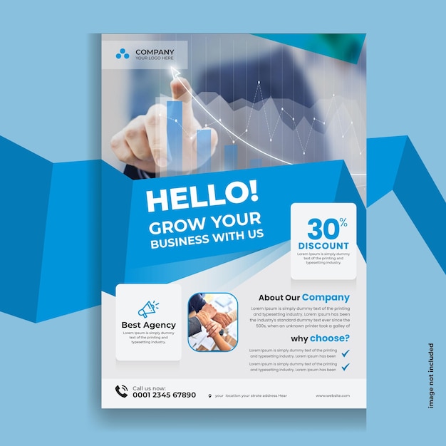 Business Marketing Flyer Template Geometrische vorm Flyer