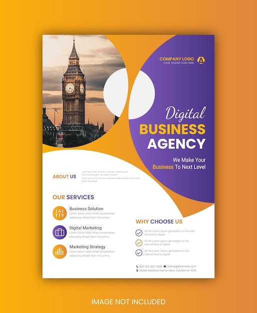 Business marketing flyer template