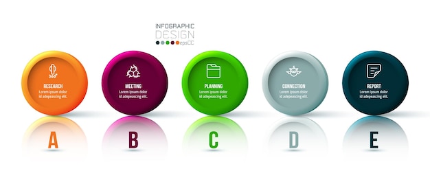 Modello di infografica aziendale o di marketing.