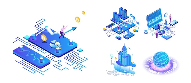 Business Marketing Isometric Vector