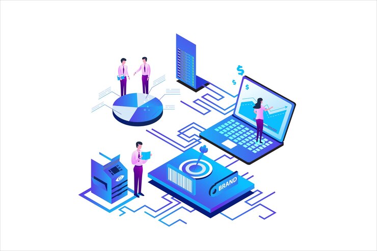 Vector business marketing isometric vector