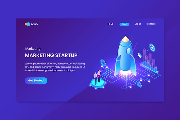 Business Marketing Isometric Vector