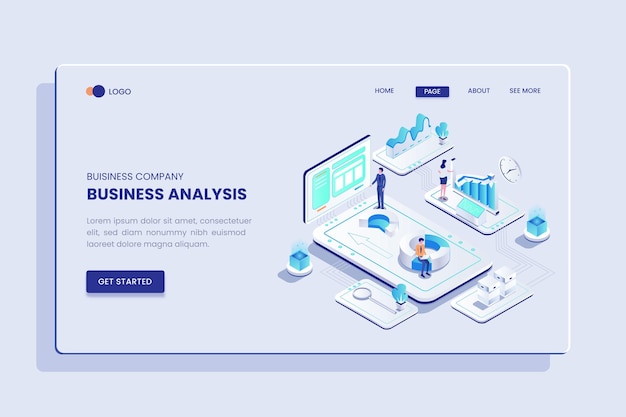 Vector business marketing isometric vector