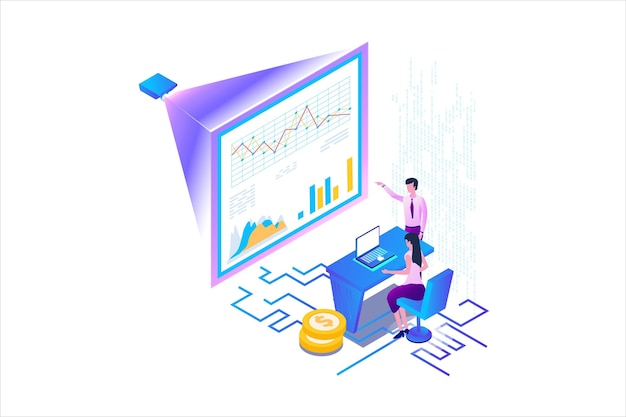 Business Marketing Isometric Vector