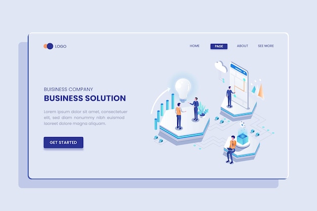 Business marketing isometric vector