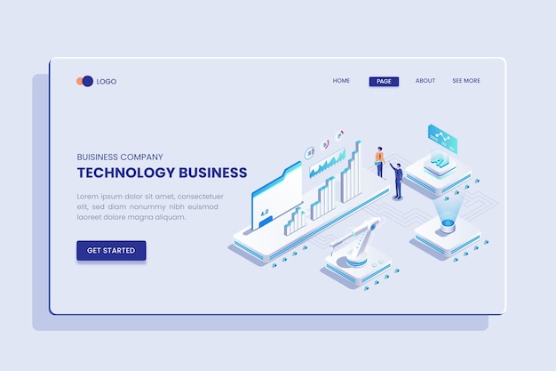 Vector business marketing isometric vector