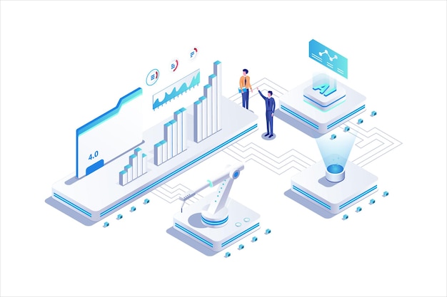 Vector business marketing isometric vector