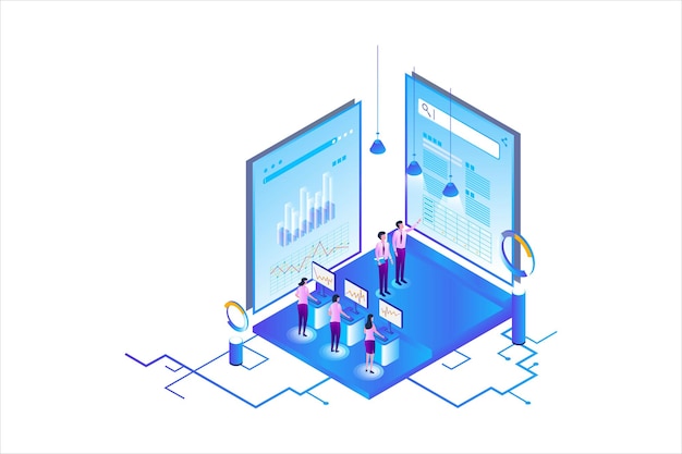 Business Marketing Isometric Vector