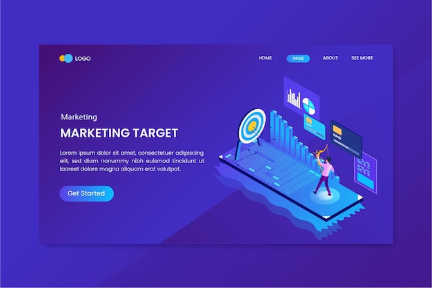 Business marketing isometric vector