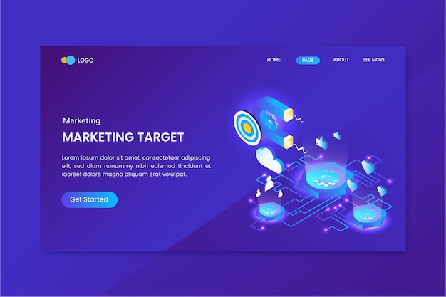 Vector business marketing isometric vector