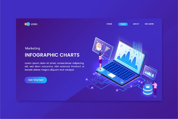 Business marketing isometric vector