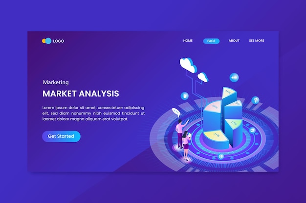 Business marketing isometric vector