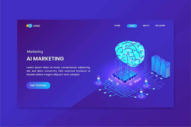 Business Marketing Isometric Vector