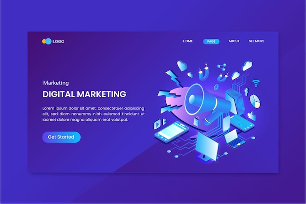 Vector business marketing isometric vector