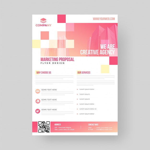 Business marketing proposal flyer or template design.