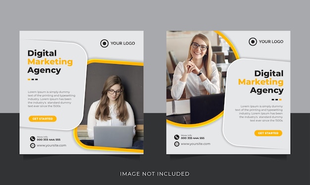 Business marketing social media post banner sjabloon
