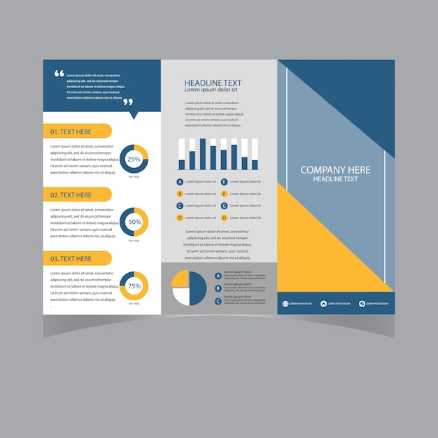 Business Marketing Tri fold brochure design corporate Business tri fold Brochure Template Design