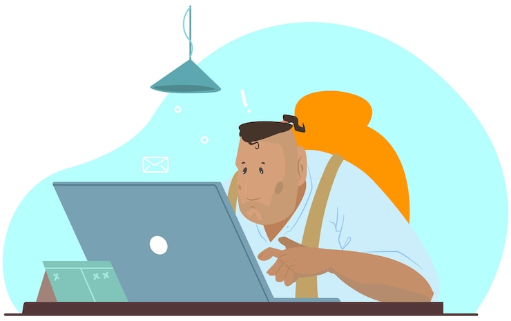 Vector business meeting, conference call with business team online, telecommuting, remote work and business