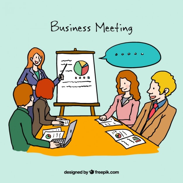 Business meeting illustration